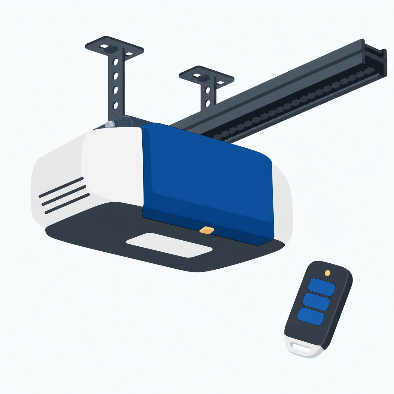 Garage door opener motor illustration