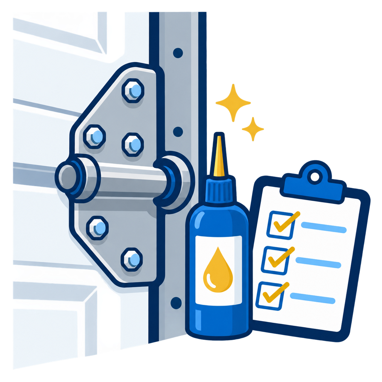 Garage door tune-up illustration